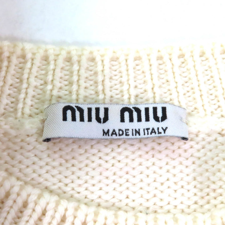 Great Miu Miu sweater Red Ivory wool Women 38 MML304