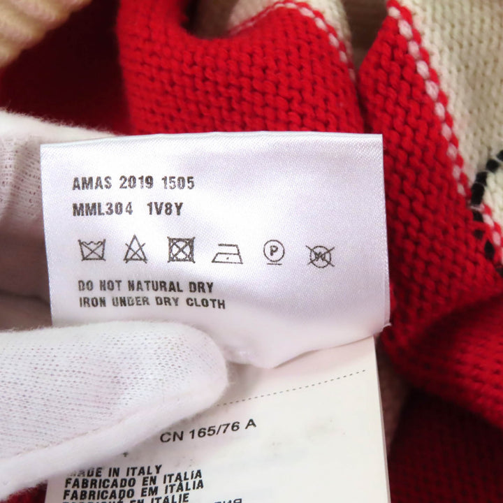 Great Miu Miu sweater Red Ivory wool Women 38 MML304