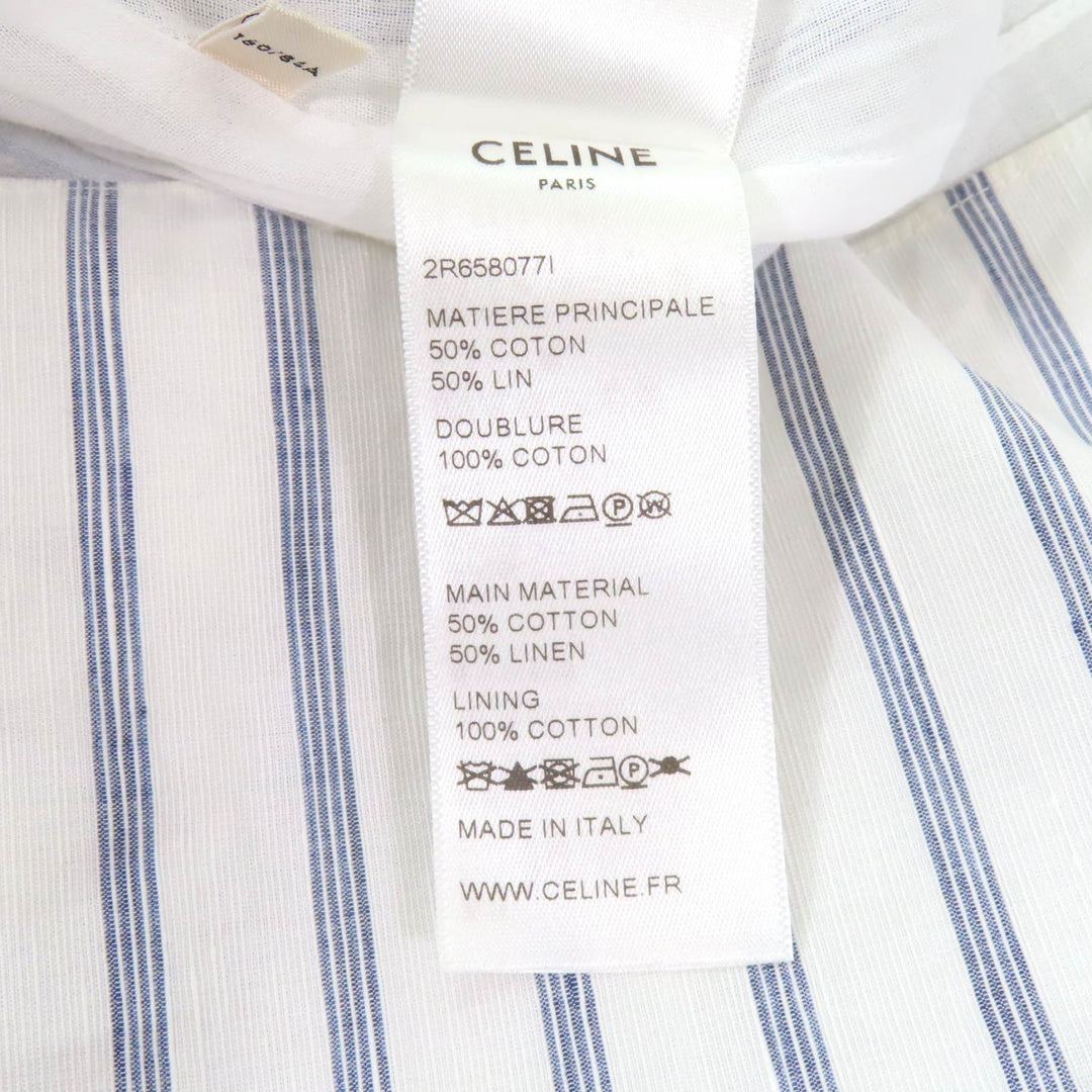 Excellent CELINE one piece White blue cotton Women 38 2R658077I