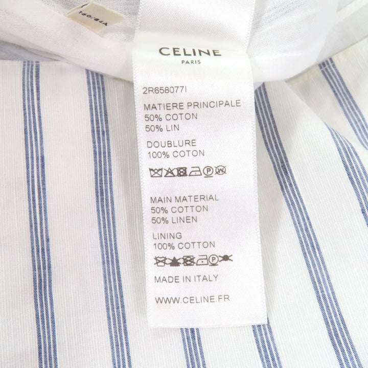 Excellent CELINE one piece White blue cotton Women 38 2R658077I