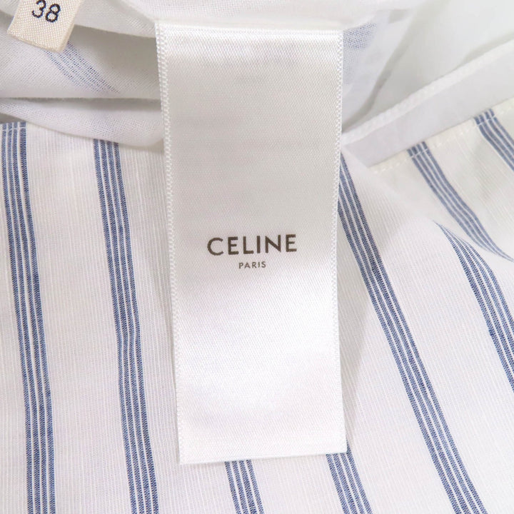 Excellent CELINE one piece White blue cotton Women 38 2R658077I