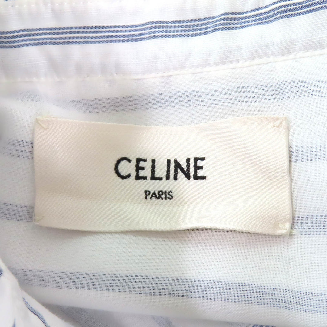 Excellent CELINE one piece White blue cotton Women 38 2R658077I