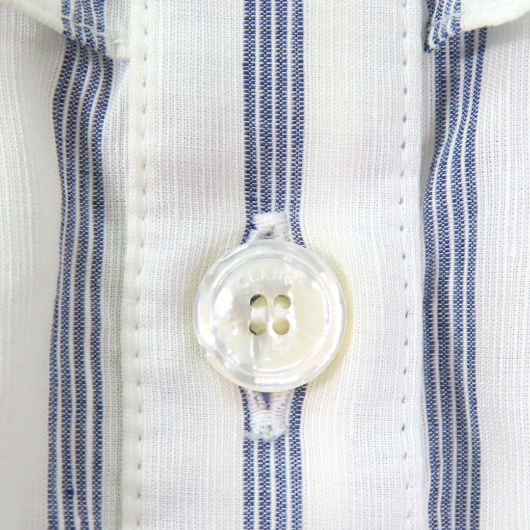 Excellent CELINE one piece White blue cotton Women 38 2R658077I