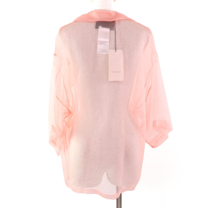 Excellent GUCCI Short sleeve shirt salmon pink silk Women 36 616556