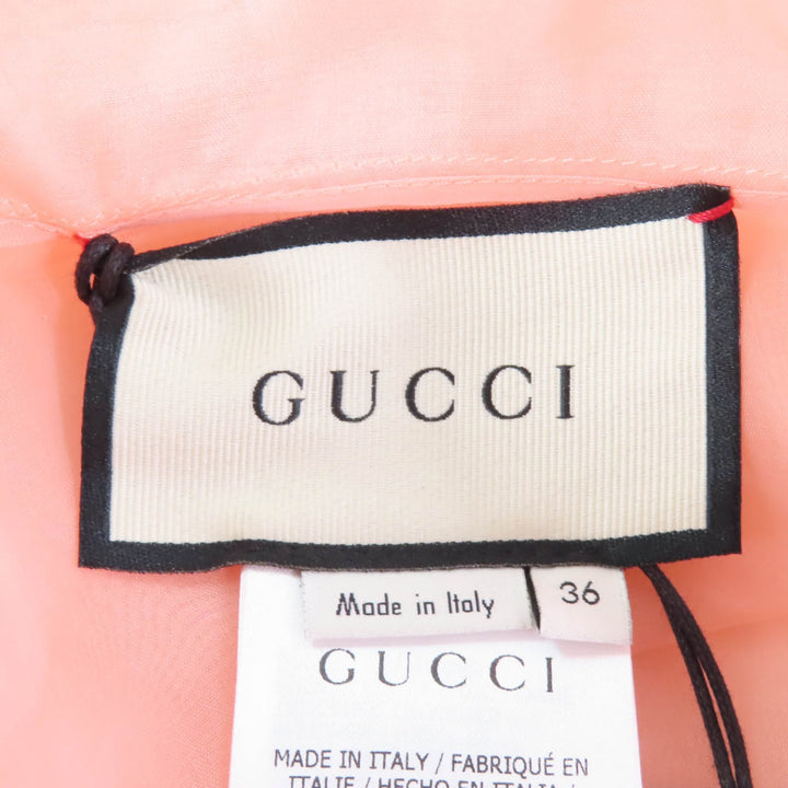 Excellent GUCCI Short sleeve shirt salmon pink silk Women 36 616556