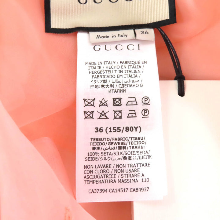 Excellent GUCCI Short sleeve shirt salmon pink silk Women 36 616556