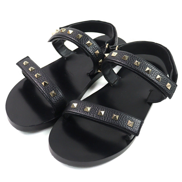 Great Valentino Garavani Sandals Black series leather mens 43