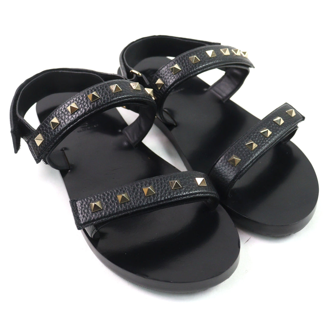Great Valentino Garavani Sandals Black series leather mens 43