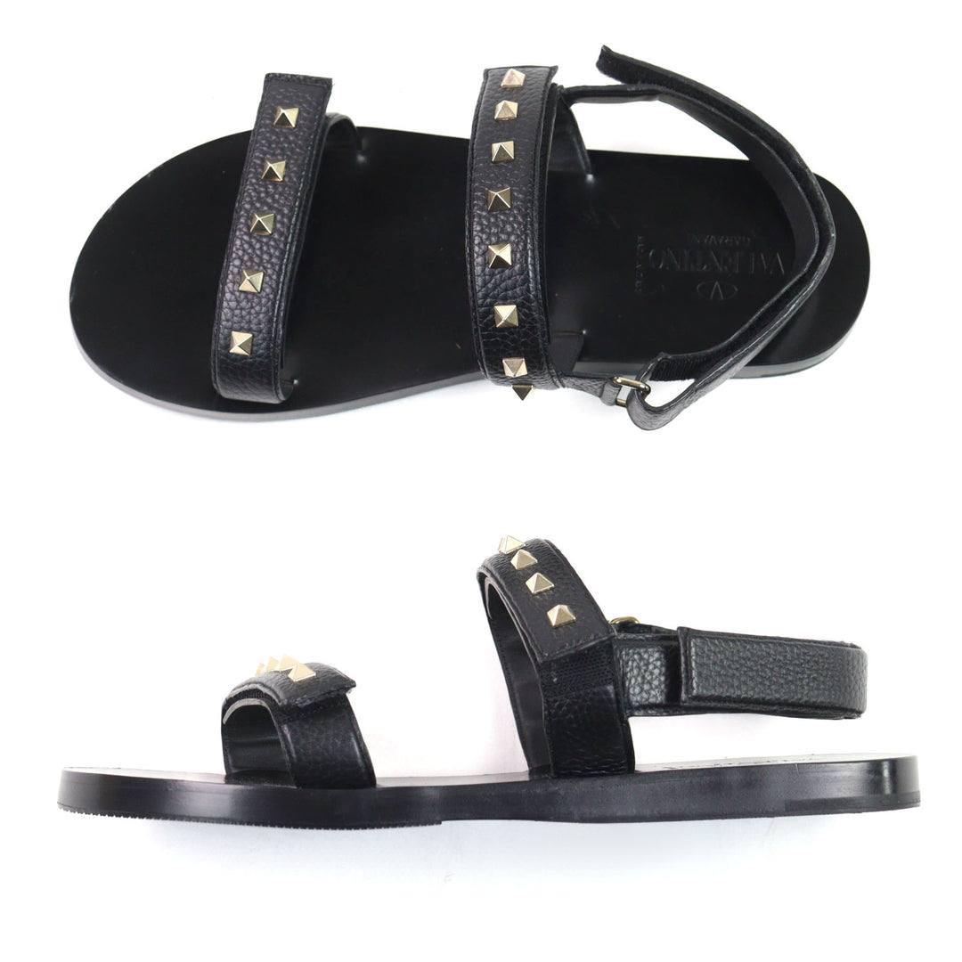 Great Valentino Garavani Sandals Black series leather mens 43