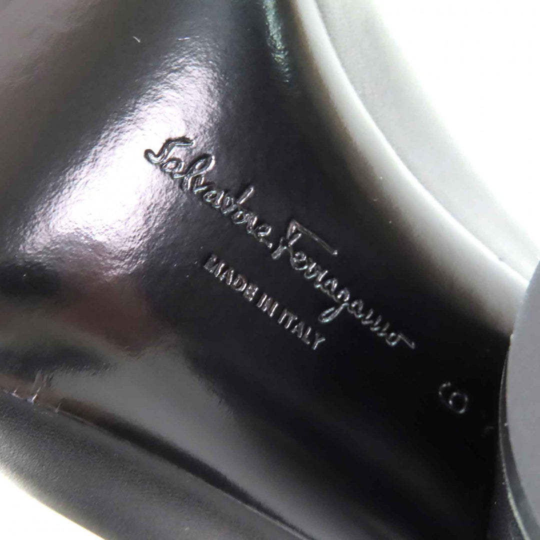 Excellent Salvatore Ferragamo Sandals with chunky heels black leather Women 6