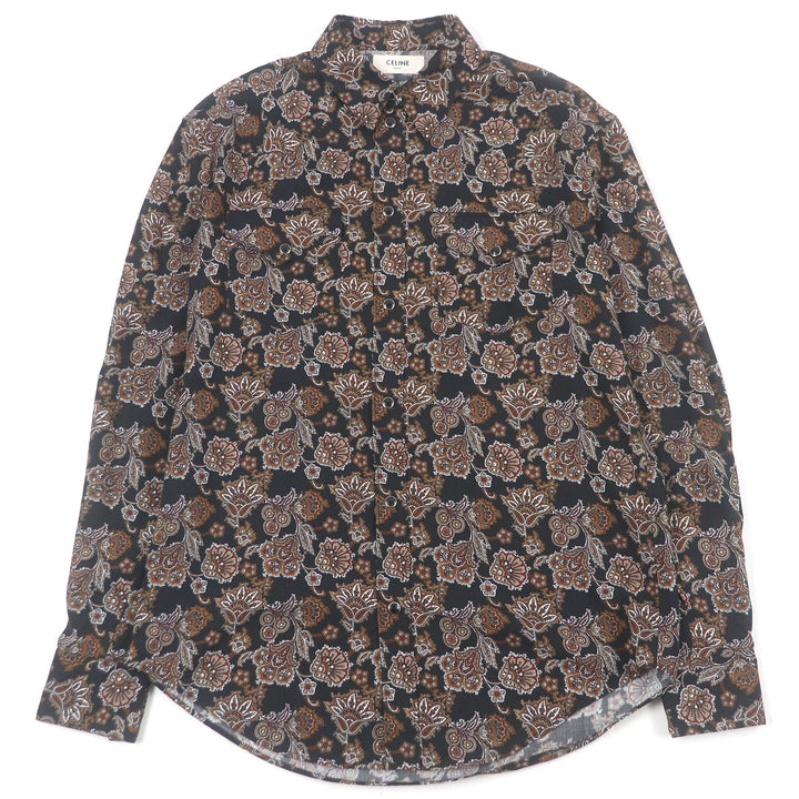Great CELINE Long sleeve shirt Paisley All-over Print Long Sleeve black 38