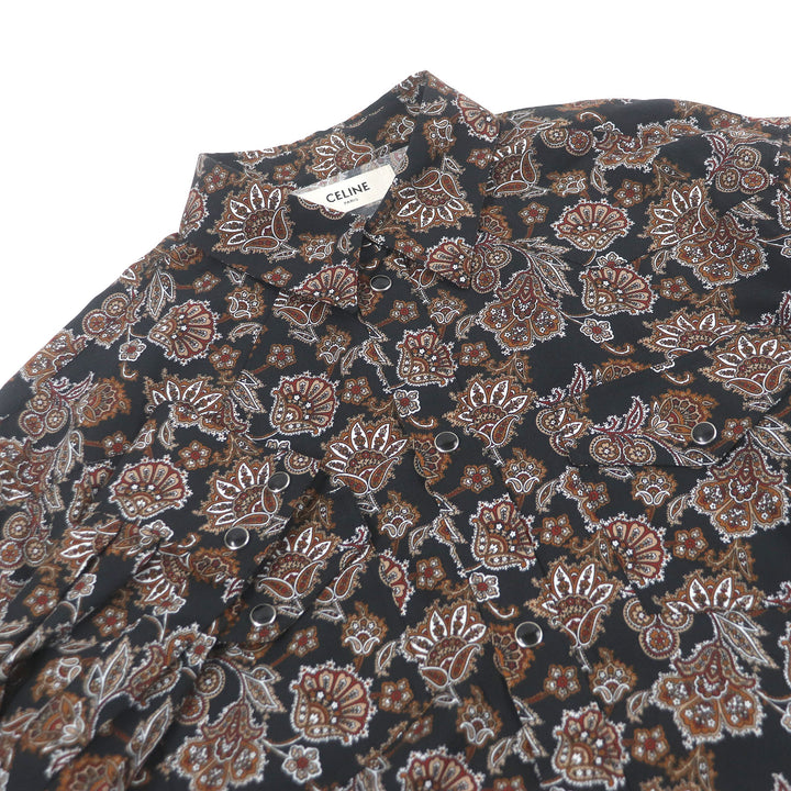 Great CELINE Long sleeve shirt Paisley All-over Print Long Sleeve black 38