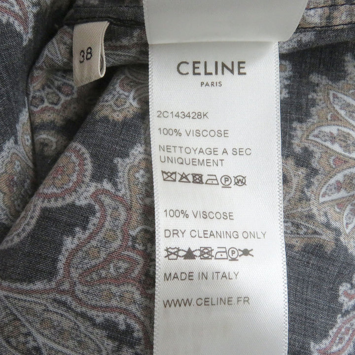 Great CELINE Long sleeve shirt Paisley All-over Print Long Sleeve black 38