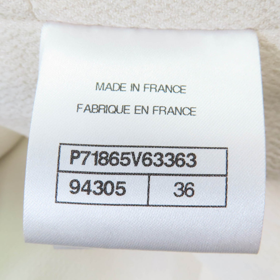 CHANEL Jacket Rhinestone COCO Mark Button No Collar silk 36 22C P71865V63363