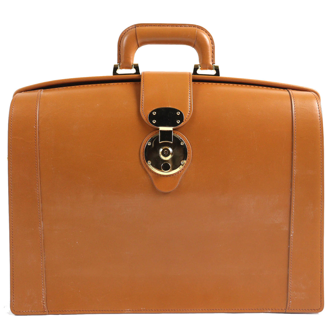 Excellent CIMABUE Business bag Alexander Dulles Bag Bridle leather Camel　mens