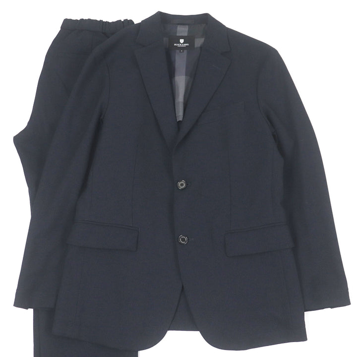 Excellent BLACK LABELCRESTBRIDGE two-piece set Check pattern jersey material Navy mens S