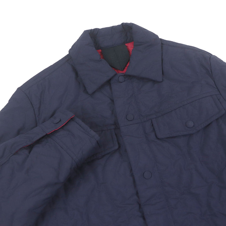 Great Salvatore Ferragamo Blouson Gancini Total Pattern Navy polyester mens 48