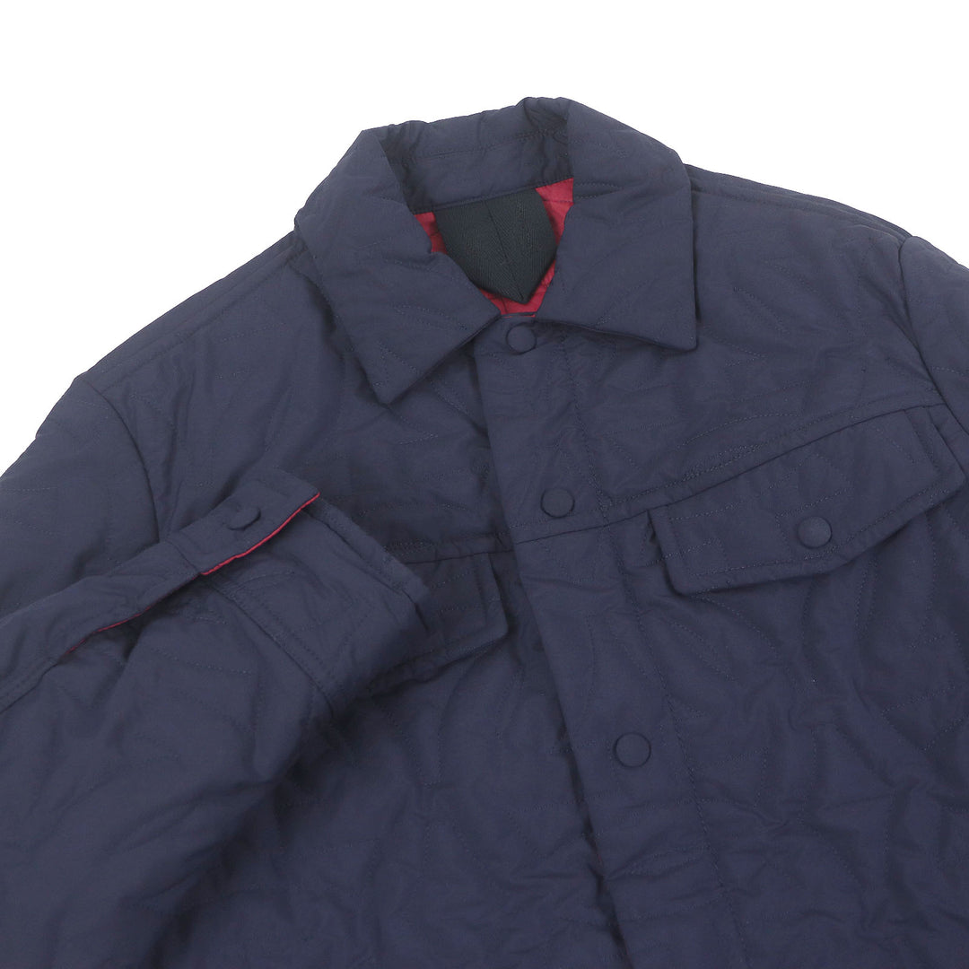 Great Salvatore Ferragamo Blouson Gancini Total Pattern Navy polyester mens 48