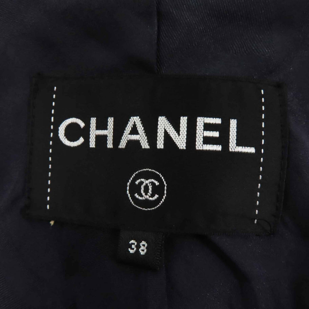 CHANEL coat With COCO Mark button Dark navy alpaca Women 38 P62024