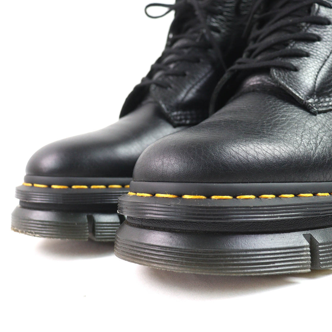 Excellent Dr.Martens short boots RIKARD POLISHED SMOOTH 8I 8-hole black leather