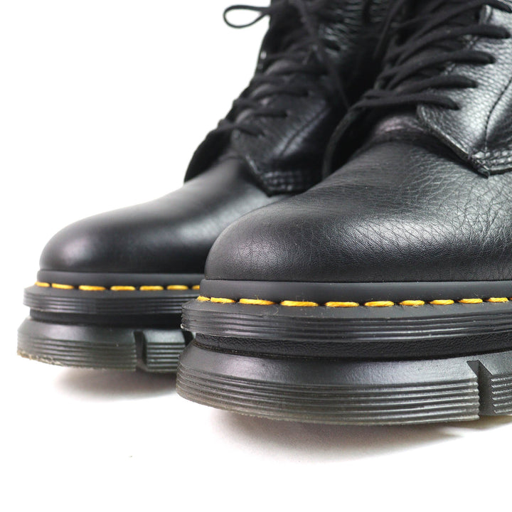 Excellent Dr.Martens short boots RIKARD POLISHED SMOOTH 8I 8-hole black leather