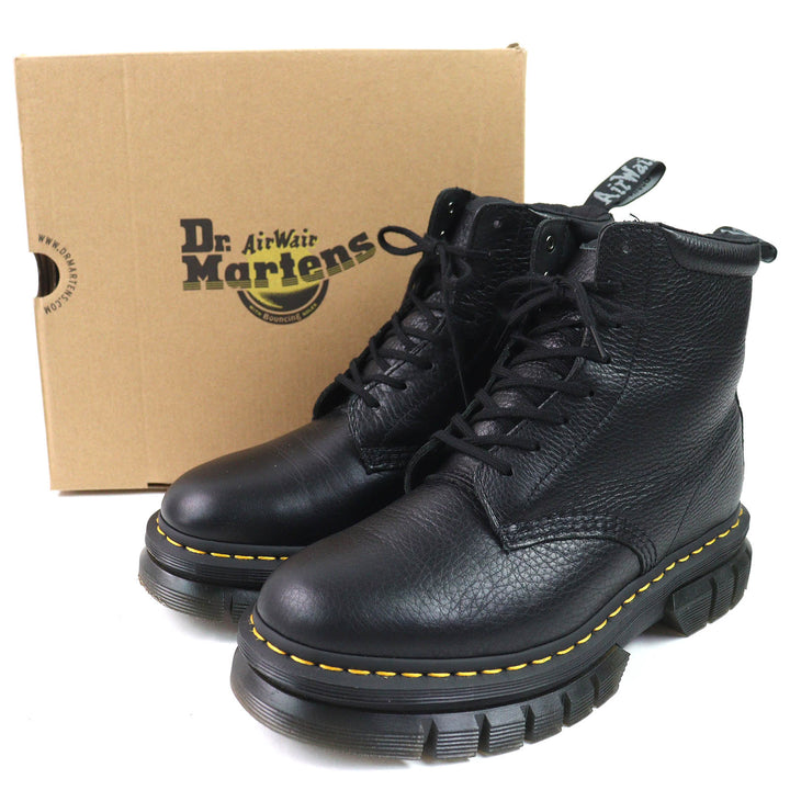 Excellent Dr.Martens short boots RIKARD POLISHED SMOOTH 8I 8-hole black leather