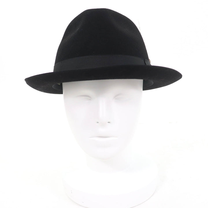Excellent RALPH LAURENPURPLE LABEL hat FEDORA WITH SIBGLE FEATHER PHILIP TREACY Women F