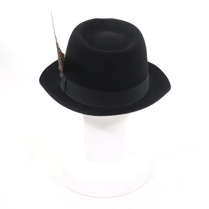 Excellent RALPH LAURENPURPLE LABEL hat FEDORA WITH SIBGLE FEATHER PHILIP