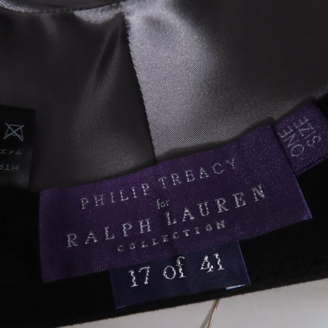 Excellent RALPH LAURENPURPLE LABEL hat FEDORA WITH SIBGLE FEATHER PHILIP