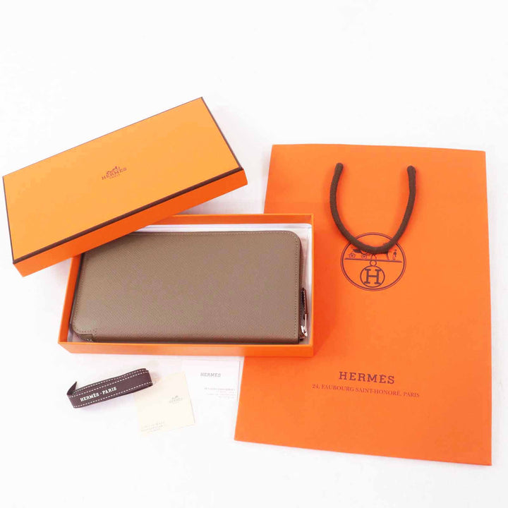 HERMES Purse Azap Long Silk Inn Epsom Women