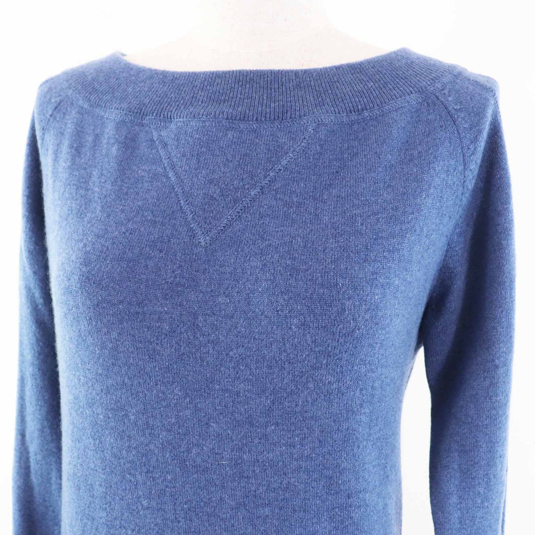 CHANEL knit Long sleeves with COCO Mark motif at hem cashmere Women 34 P48050