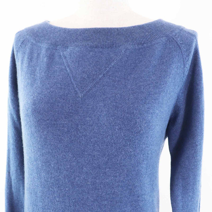 CHANEL knit Long sleeves with COCO Mark motif at hem cashmere Women 34 P48050