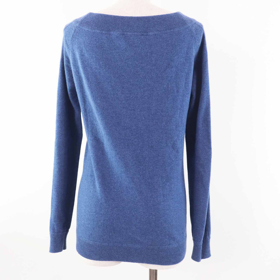 CHANEL knit Long sleeves with COCO Mark motif at hem cashmere Women 34 P48050