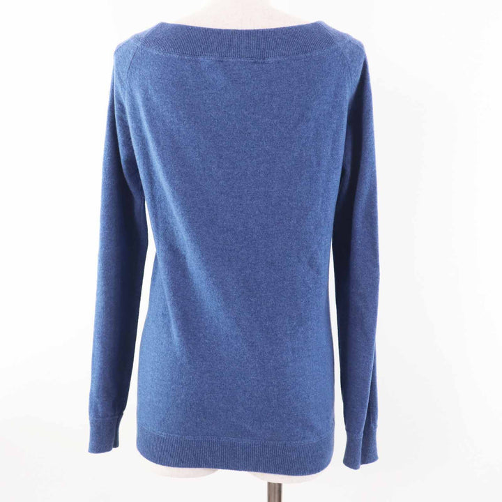 CHANEL knit Long sleeves with COCO Mark motif at hem cashmere Women 34 P48050