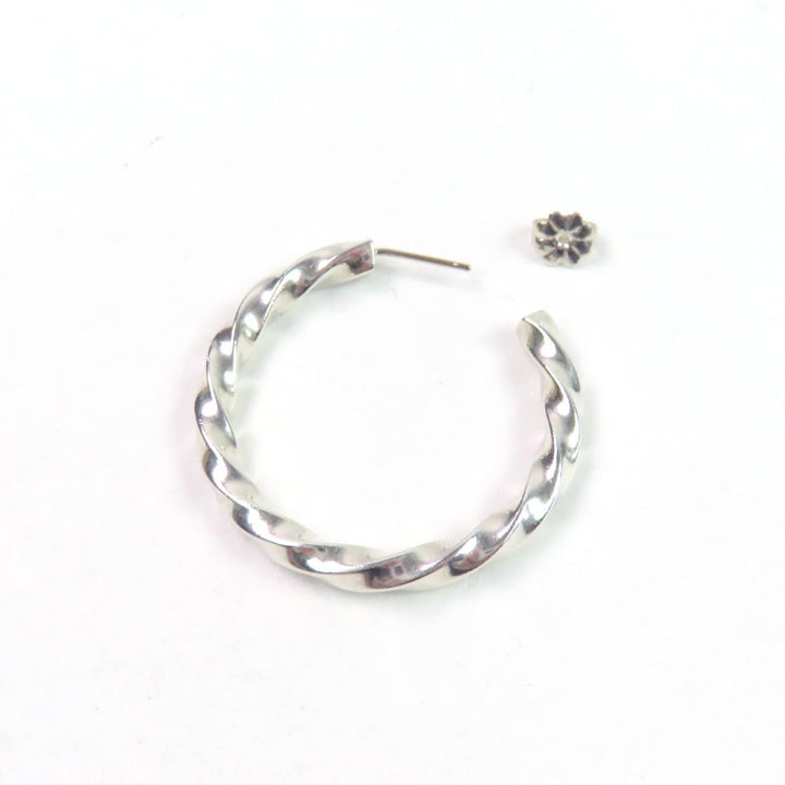 Very Good TIFFANY&Co. Pierce Volume Twist Edge Hoop Silver SV925 Women