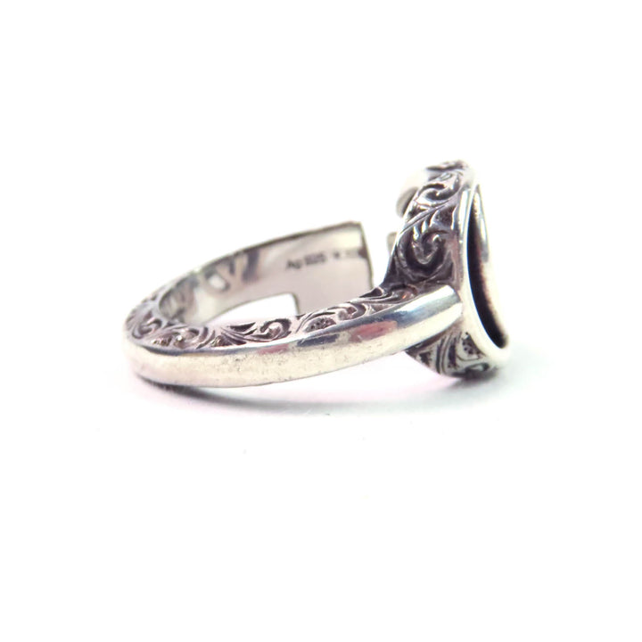Great GUCCI Ring Double G key motif ring Arabesque Silver AG925 Women 10 627760