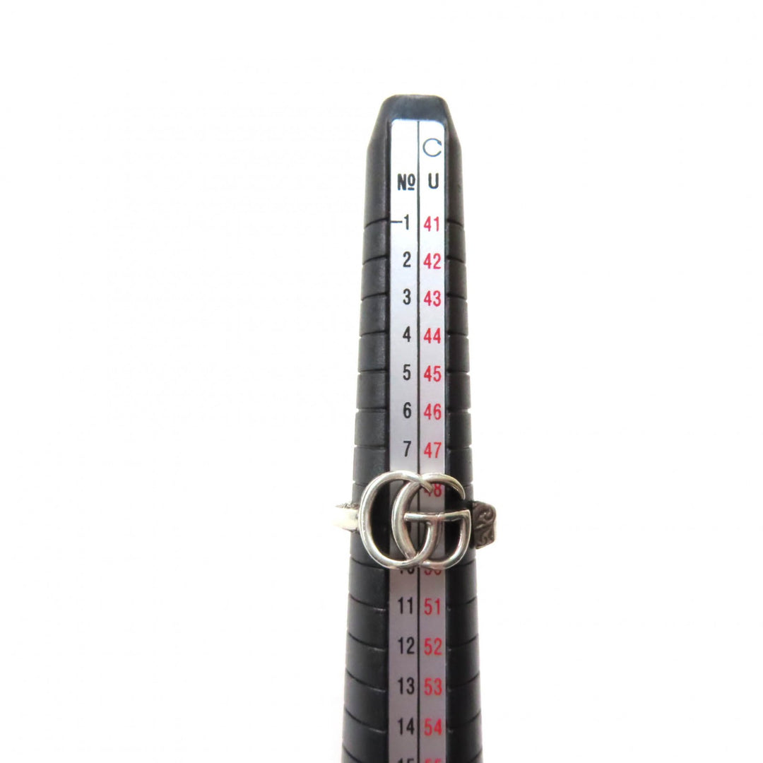 Great GUCCI Ring Double G key motif ring Arabesque Silver AG925 Women 10 627760