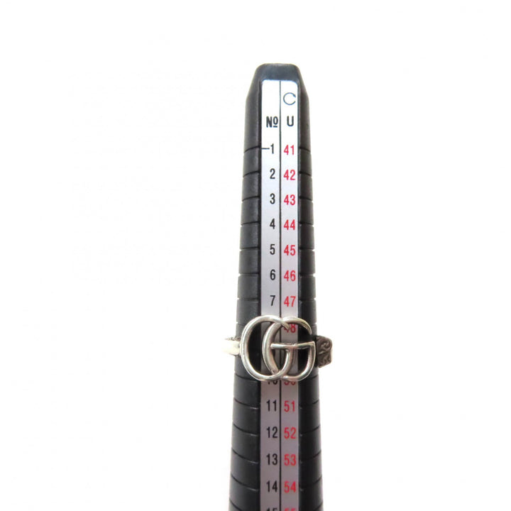 Great GUCCI Ring Double G key motif ring Arabesque Silver AG925 Women 10 627760