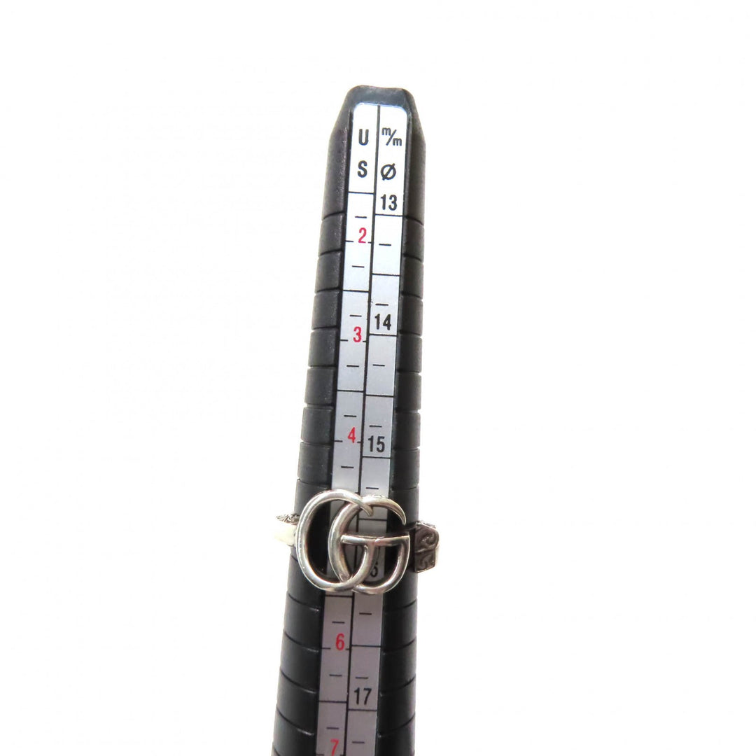 Great GUCCI Ring Double G key motif ring Arabesque Silver AG925 Women 10 627760