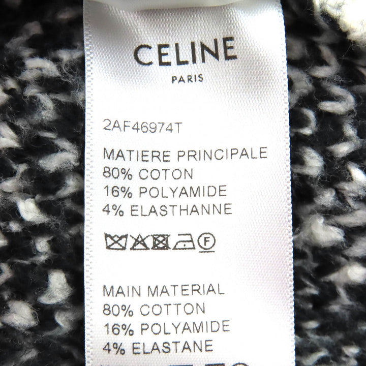 Great CELINE knit Surf style argyle boxy crew neck long sleeve mens S 2AF46974T
