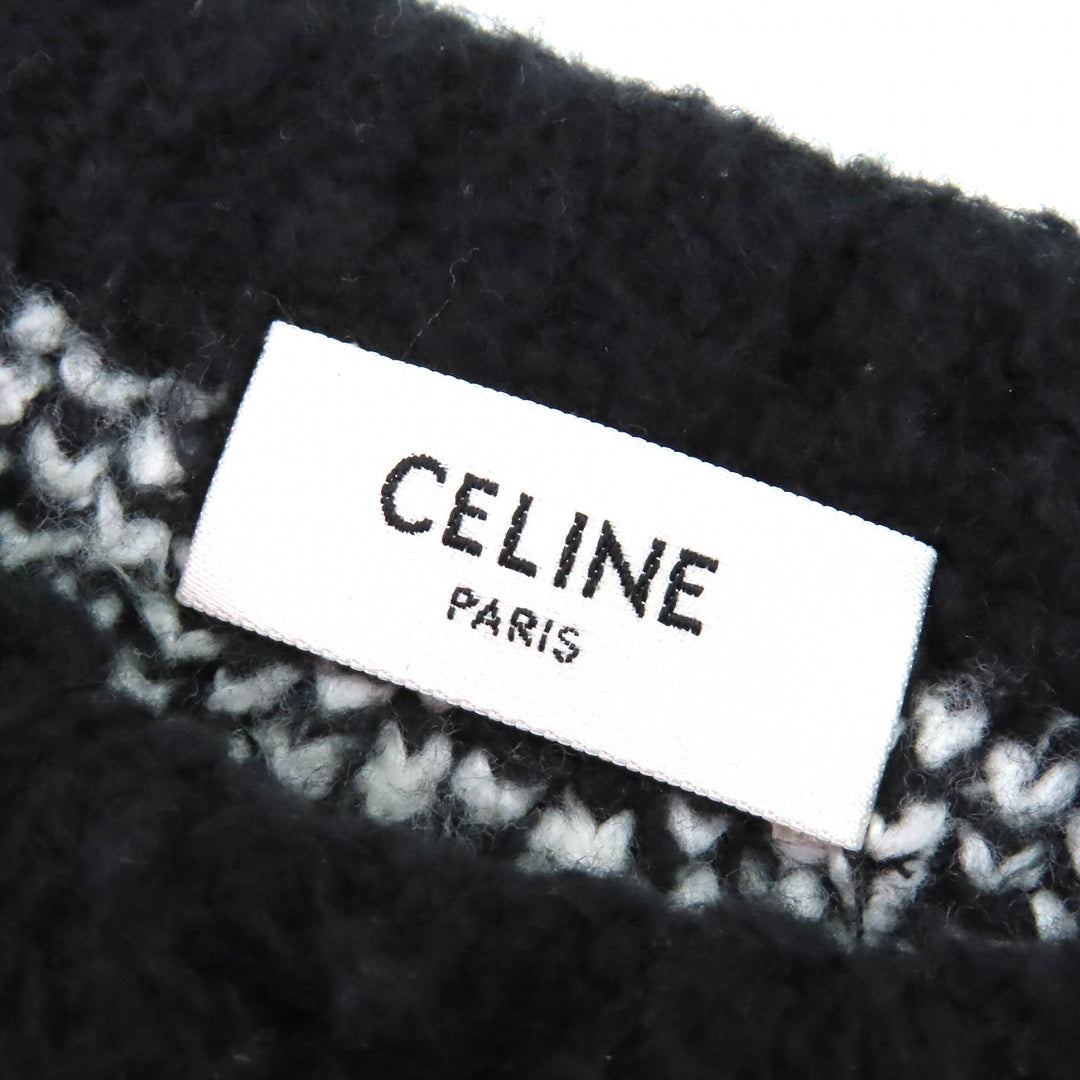 Great CELINE knit Surf style argyle boxy crew neck long sleeve mens S 2AF46974T