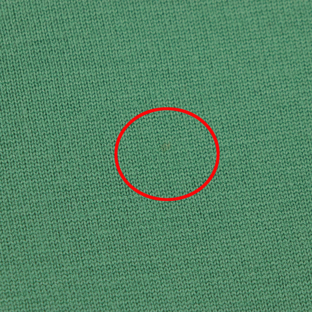 Great HERMES sweater H embroidery crew neck high gauge knit green wool mens M