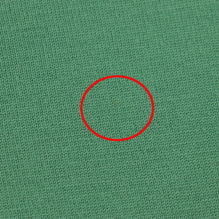 Great HERMES sweater H embroidery crew neck high gauge knit green wool mens M