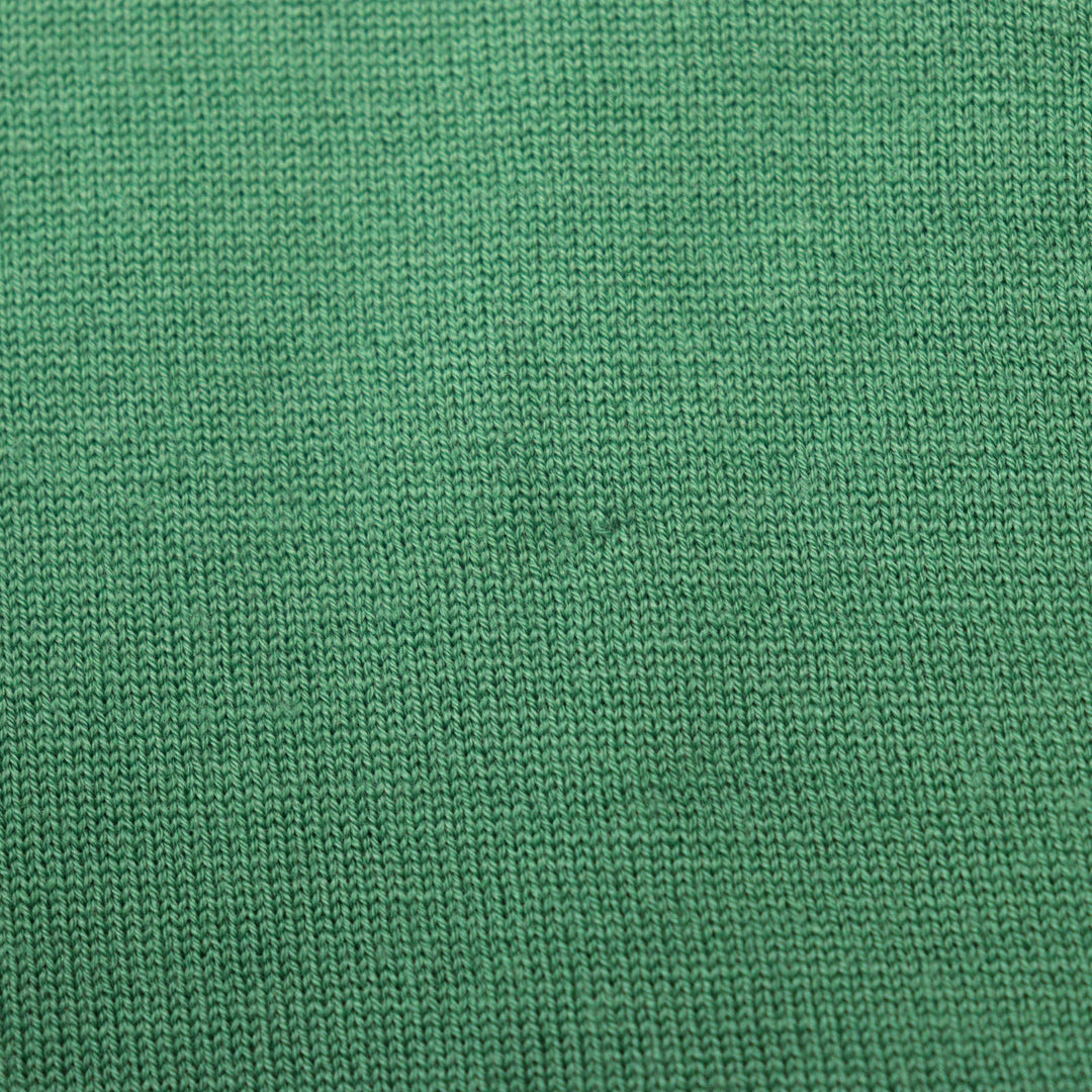 Great HERMES sweater H embroidery crew neck high gauge knit green wool mens M