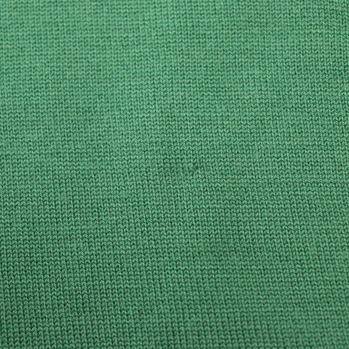 Great HERMES sweater H embroidery crew neck high gauge knit green wool mens M