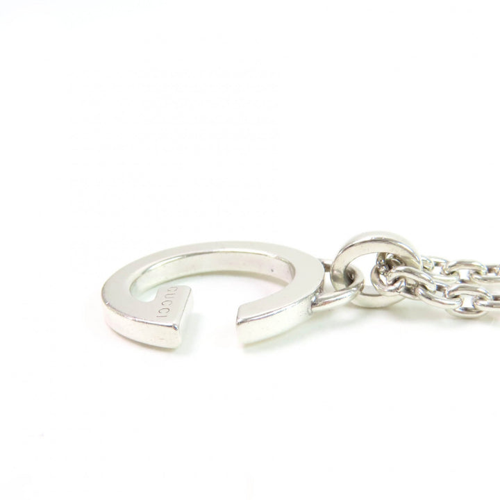Very Good GUCCI Necklace G logo Pendant Silver AG925 Women 233936
