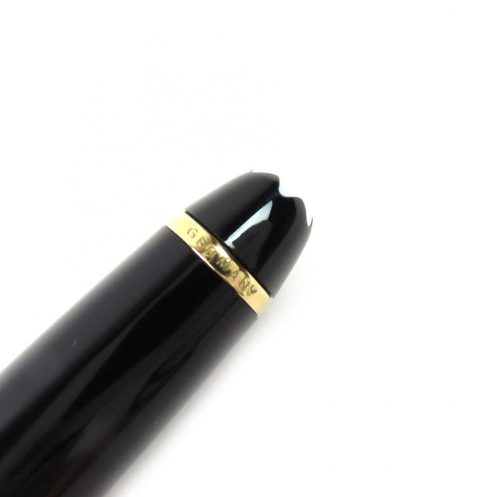 Very Good MONTBLANC fountain pen Meisterstck Classic white star Black gold 14K