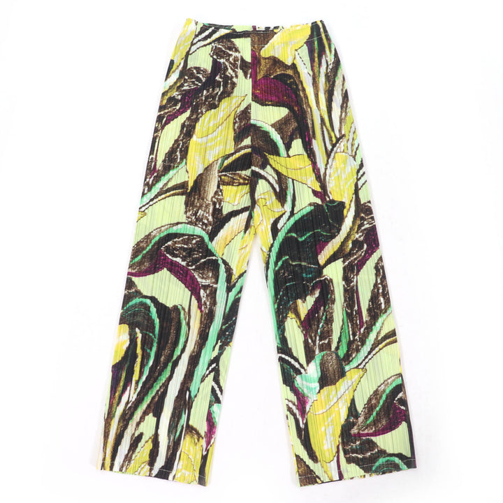 Excellent PLEATS PLEASE Wide pants All-over pattern design Green system 3