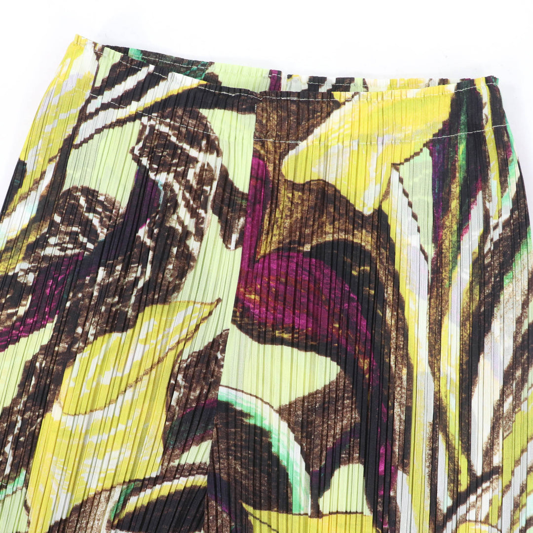 Excellent PLEATS PLEASE Wide pants All-over pattern design Green system 3