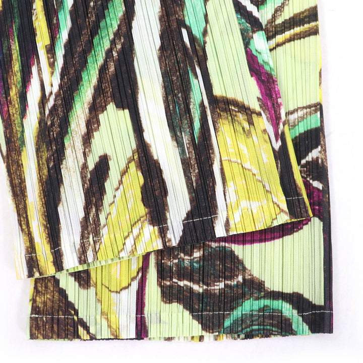 Excellent PLEATS PLEASE Wide pants All-over pattern design Green system 3